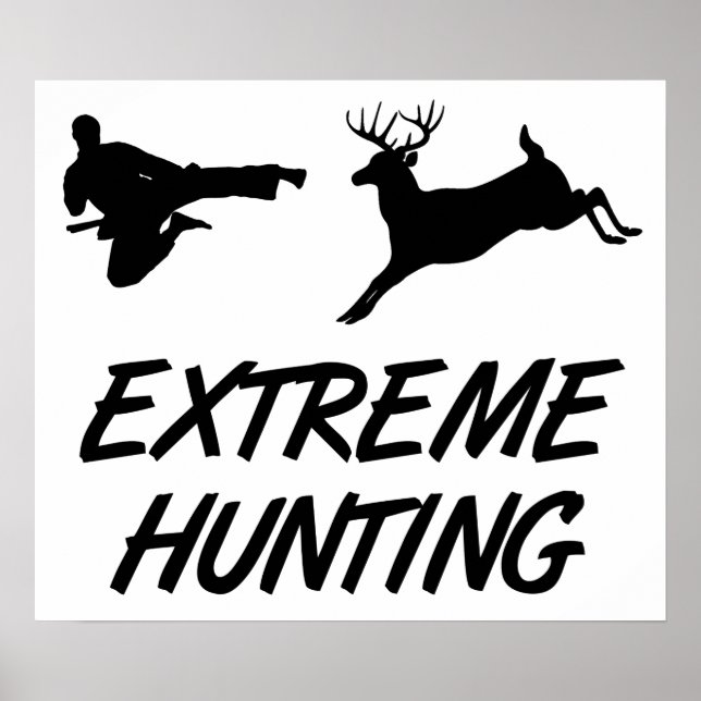 Extreme Hunting Karate Kick Hjort Poster (Framsidan)