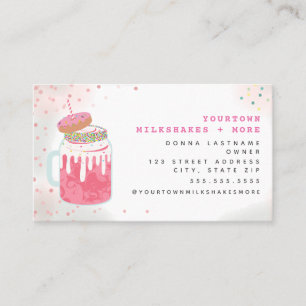 Extreme Milkshake Rosa Donut Sprinkles Visitkort