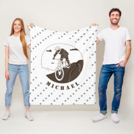 Extreme Mountain Biking Cycling Star Cyclist Namn Fleecefilt