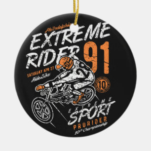 Extreme Rider Pro Rider BMX Julgransprydnad Keramik