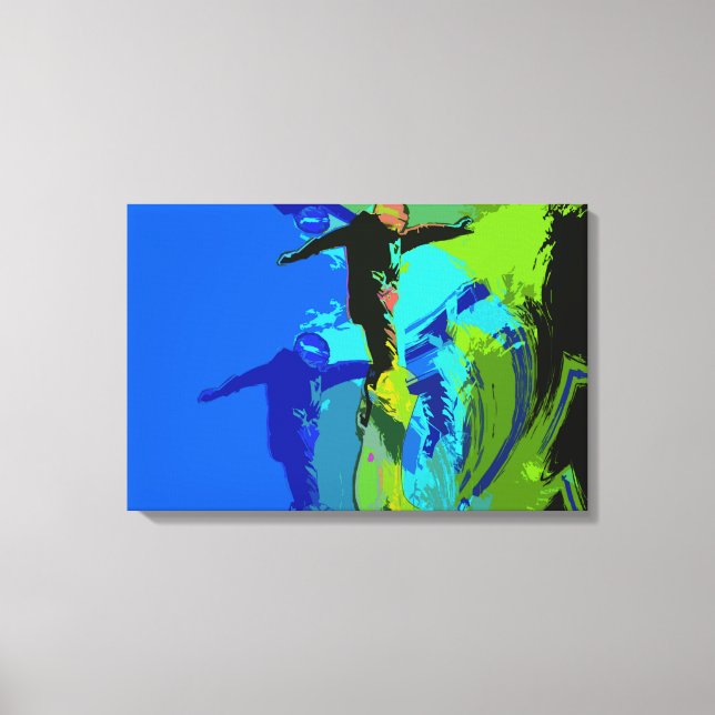 Extreme Riding- Snowboarders Canvastryck (Framsida)