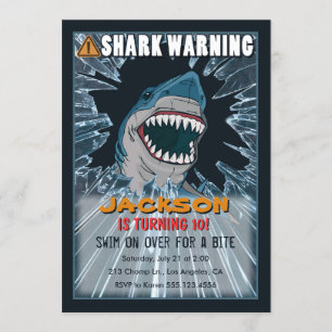 Extreme Shark Boys Födelsedagsfest inbjudan