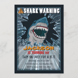 Extreme Shark Boys Födelsedagsfest inbjudan