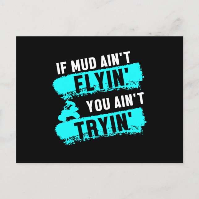 Extreme Sports ATV Rider Offroad Quad Tävla Gift Vykort (Framsida)