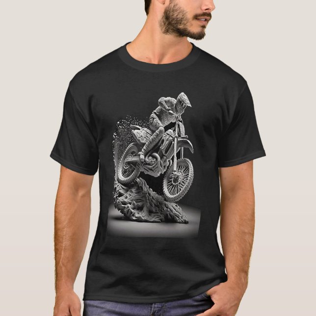 Extreme Sports Fans Extreme Sports Motocross Bike  T Shirt (Framsida)