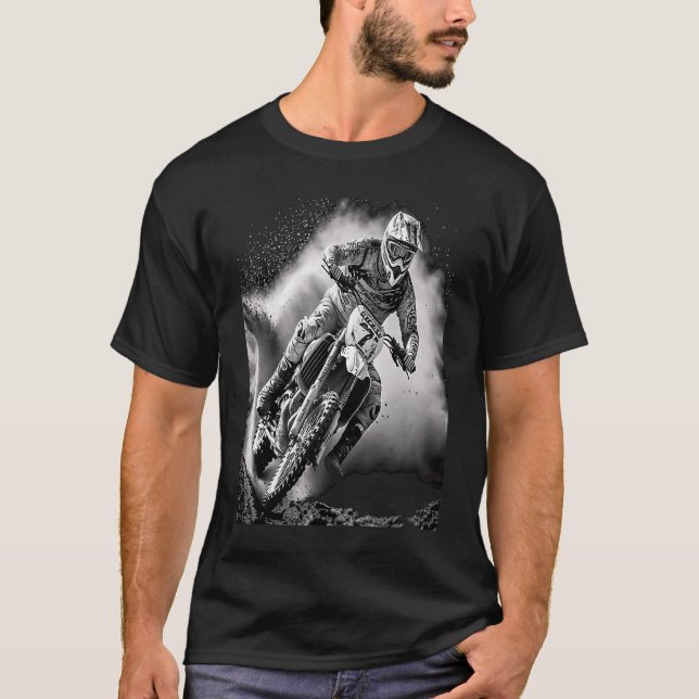 Extreme Sports Fans Extreme Sports Motocross Bike  T Shirt (Framsida)