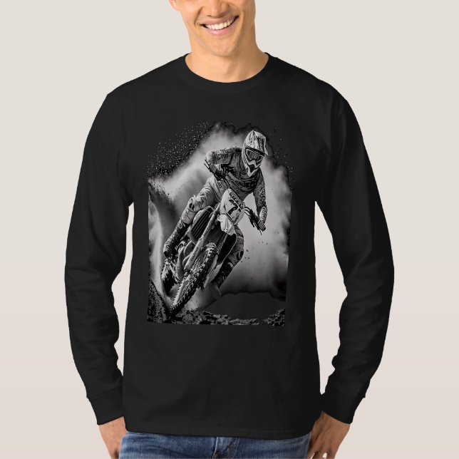Extreme Sports Fans Extreme Sports Motocross Bike  T Shirt (Framsida)