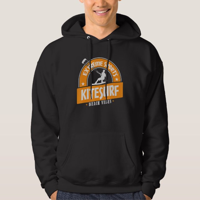 Extreme Sports Kitesurf Beach Vibes Hoodie (Framsida)