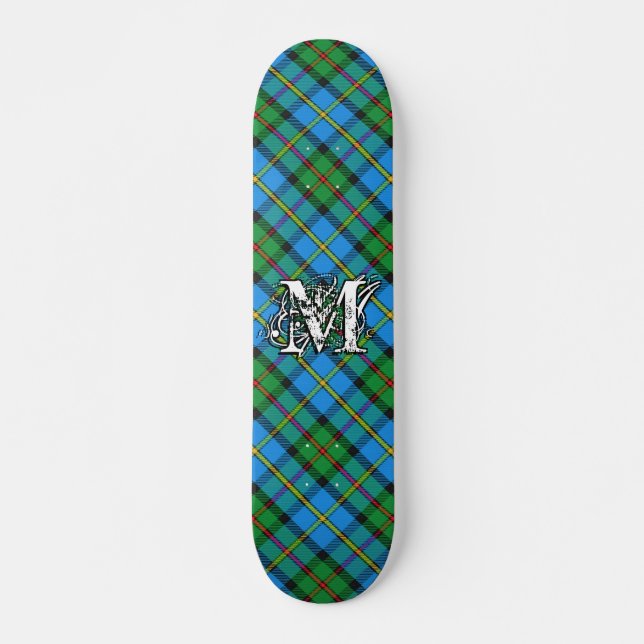 Extreme Tartan Klan MacLeod of Harris Monogram Mini Skateboard Bräda 18,5 Cm (Framsida)