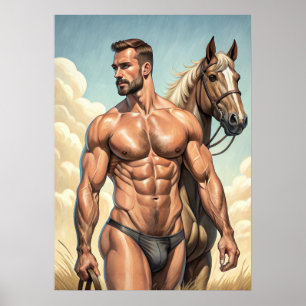 Extremelyhot med häst poster