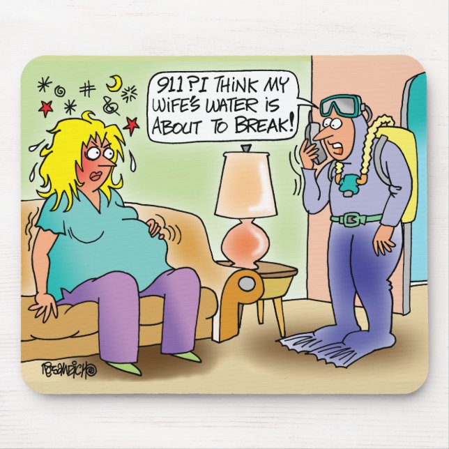 EXTREMT GRAVID MOUSEPAD - SCUBADYKAREHUBBY MUSMATTA (Framsidan)