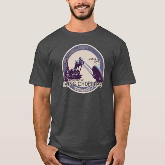 Extremt lång vintageAVBRYTARmotorcykel Tee (Framsida)