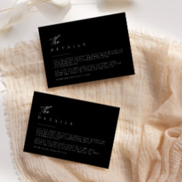 Extremt minimalt typografiskt Bröllop-detaljhölje OSA Kort
