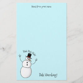 Extremt oförskämd snögubbe brevpapper