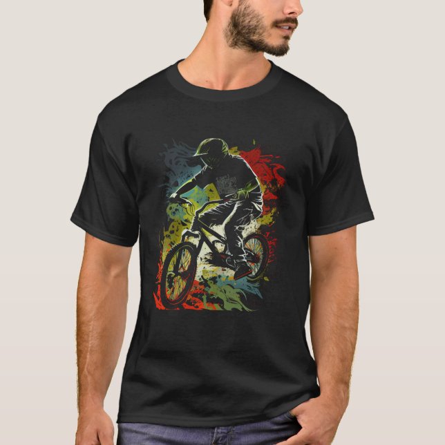 Extremt ryttare BMX-grafik för män kvinnor pojkar  T Shirt (Framsida)