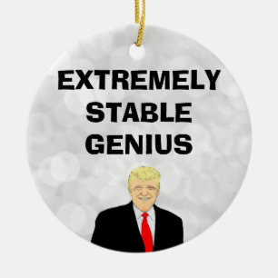 Extremt stabil Genius Funny Donald Trumpoffert Julgransprydnad Keramik