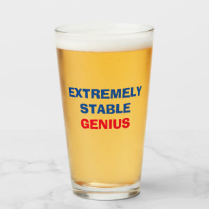 Extremt stabil Genius Funny Trump-citattpunkt Glaskopp