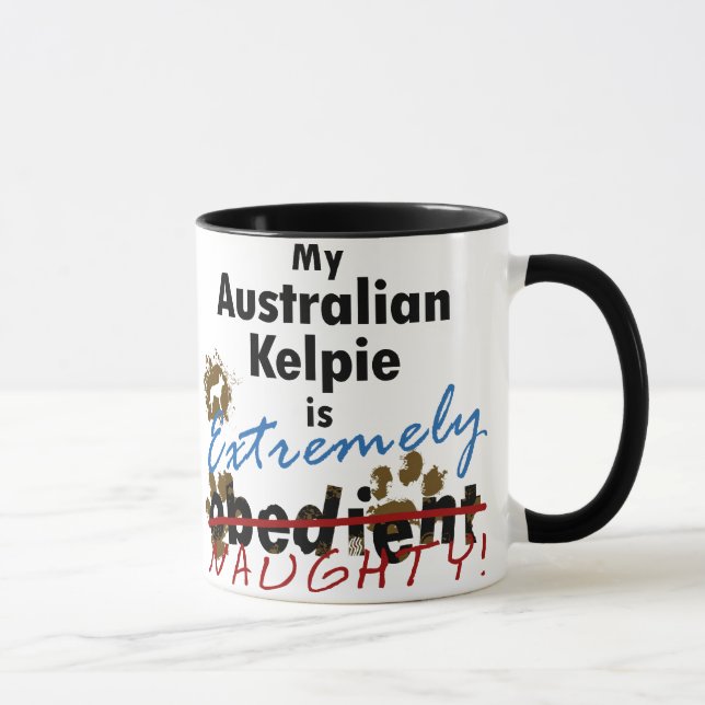 Extremt stygg australiensisk Kelpie Mugg (Höger)