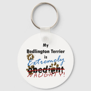 Extremt stygg Bedlington Terrier Nyckelring