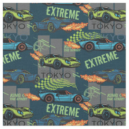 Extremt Tokyo-mönster för gatracning Tyg