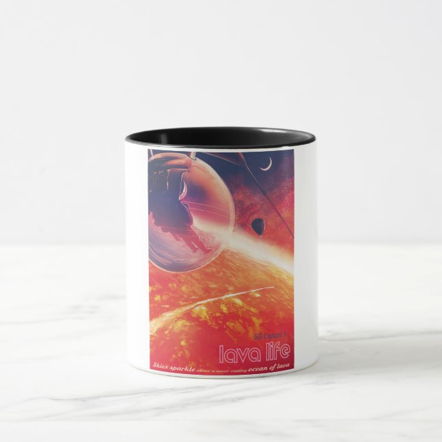 Extremt Varm Ballong över Vulkanisk Helveteslandsk Mugg (Center)