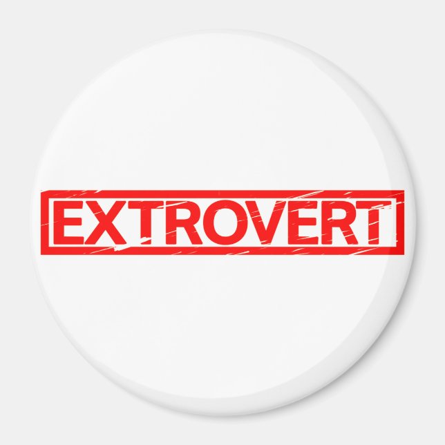 Extrovert Frimärke Magnet (Framsidan)