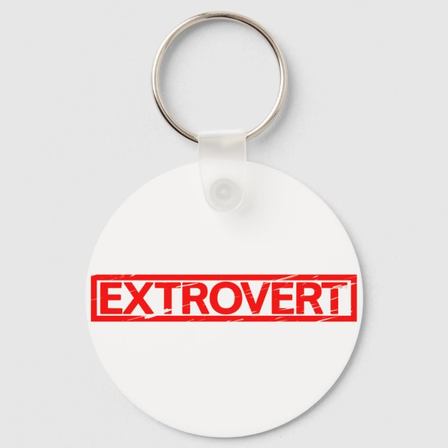 Extrovert Frimärke Nyckelring (Framsida)
