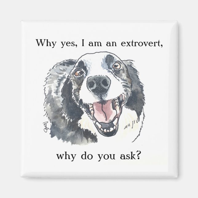 Extrovert Pride Fridge Magnet (Framsidan)