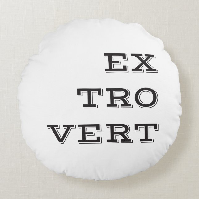 Extrovert Round Pillow Rund Kudde (Framsidan)