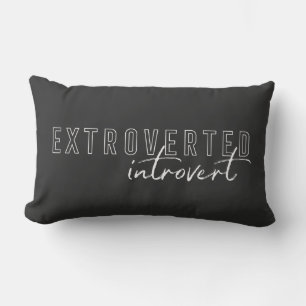 Extroverterad introduvert Personality Funny Lumbarkudde