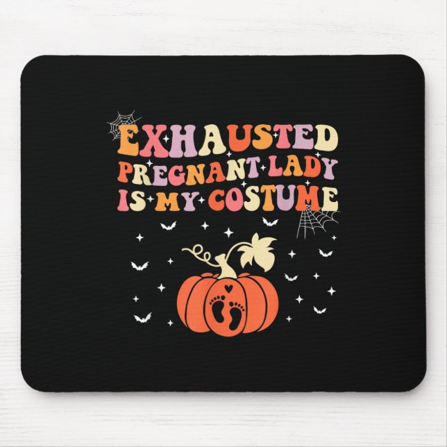 Extruderad gravid Dam är min dräkt Halloween Pr Musmatta (Framsidan)