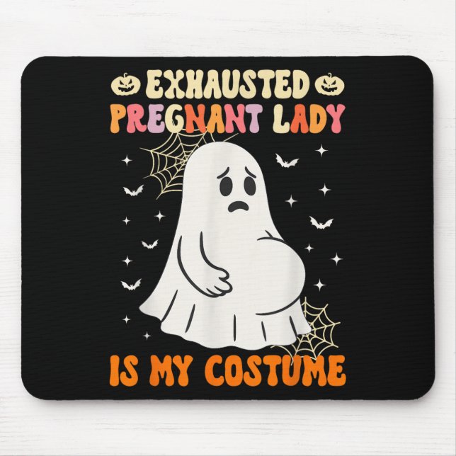 Extruderad gravid Dam är min dräkt Halloween Pr Musmatta (Framsidan)