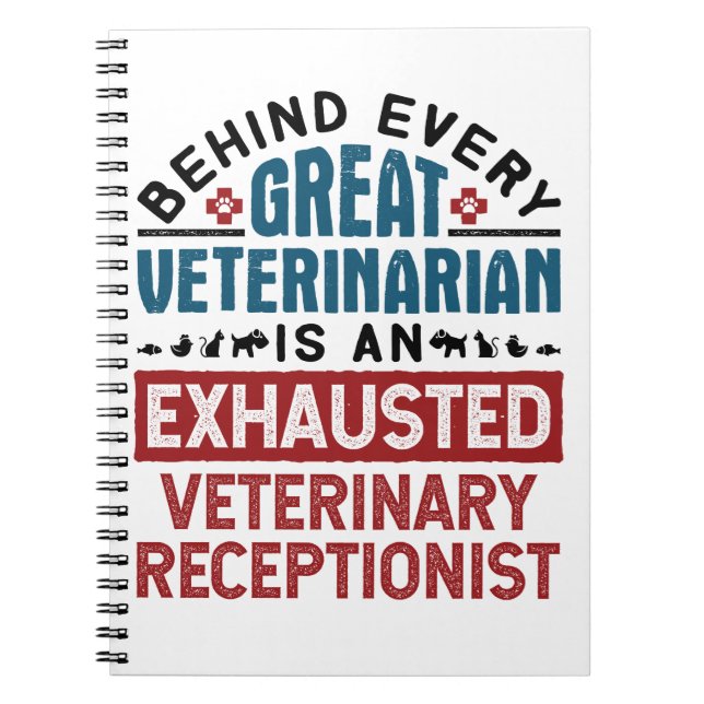 Extruderad veterinärreceptionist anteckningsbok (Framsidan)