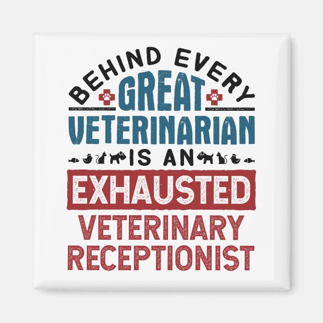 Extruderad veterinärreceptionist magnet (Framsidan)