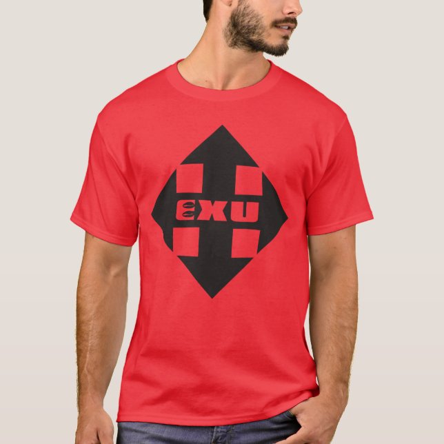 Exu mora na encruzilhada preto t shirt (Framsida)