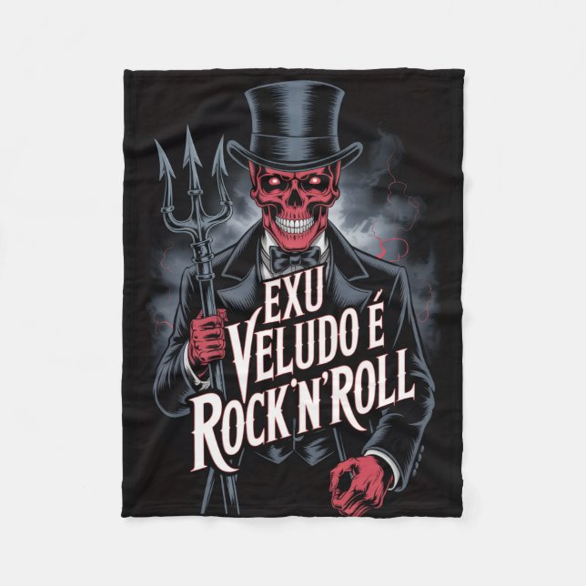 Exu Veludo é Rock'N'Roll #1 Fleecefilt (Framsidan)