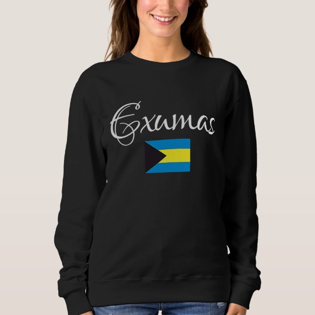 Exumas, National Flag of the Bahamas T Shirt (Framsida)