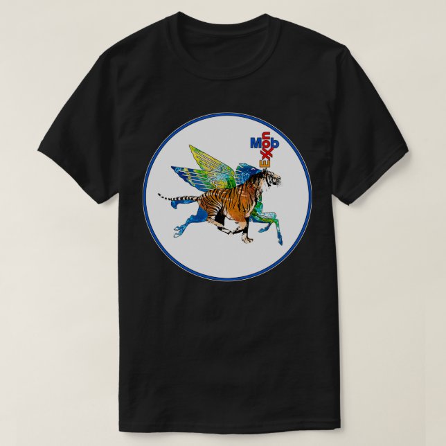 Exxon Mobile Hybrid Tiger Pegasus T Shirt (Design framsida)