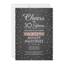 EY Birthday Cheers Black White & Rosa Chalkboard