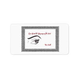 Ey doktor-etikett med ett fint citat adressetikett