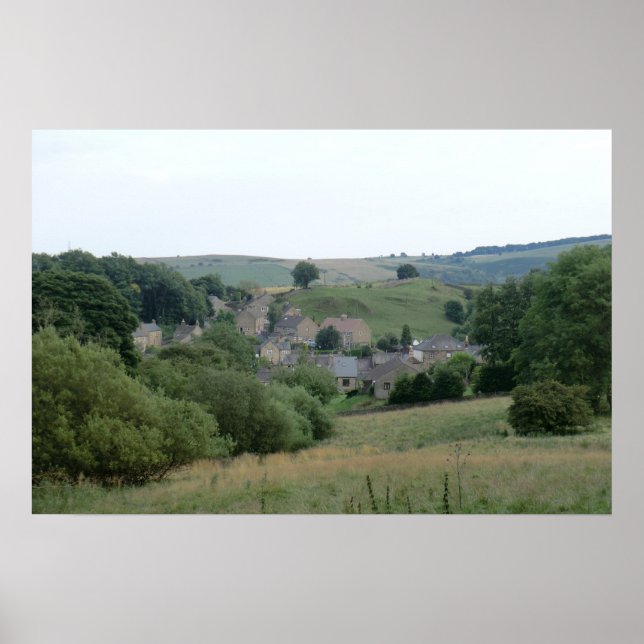 Eyam, byn Historic Plague i Derbyshire Poster (Framsidan)