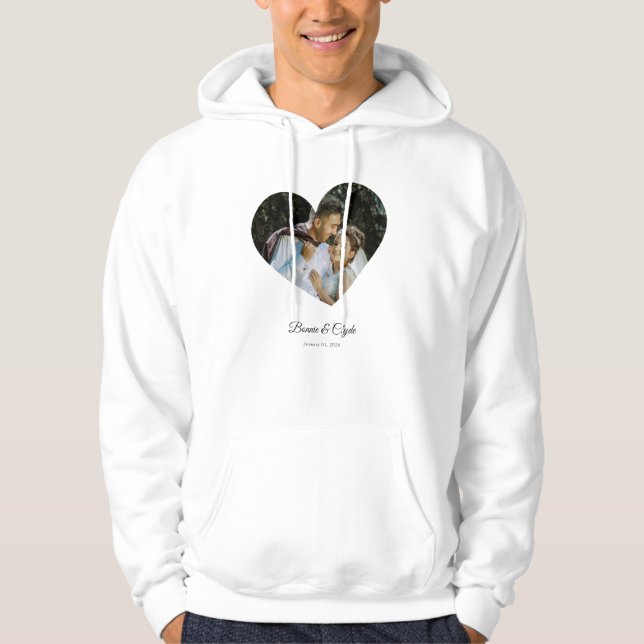 Eye-casing Heart Couple Gold and Black Hoodie (Framsida)