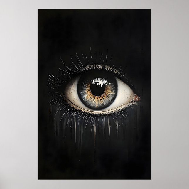 Eye Dark Print, Moody Pupil Gothic Printable, Dark Poster (Framsidan)
