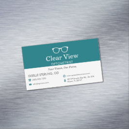 Eye Doctor Optometrist Office Glasses Icon Magnetiska Visitkort