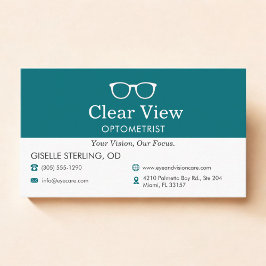 Eye Doctor Optometrist Office Glasses Icon Visitkort