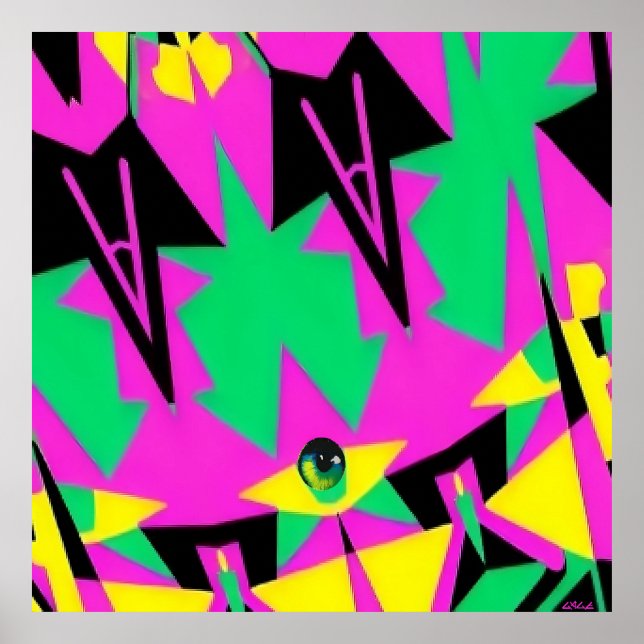 Eye Floater - Ken Gage Abstrakt Konst Poster (Framsidan)
