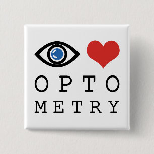 Eye Love Heart Optometri - Optometrist Ögon Diagra Knapp