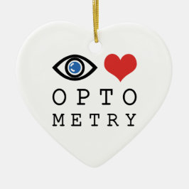 Eye Love Heart Optometry - Optiker ögon diagram Julgransprydnad Keramik