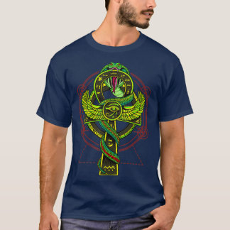 Eye Of Horus Ankh Serpent Snake Hieroglyphs T Shirt