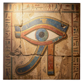Eye of Horus with Hieroglyphs Egyptian Spiritual  Kakelplatta